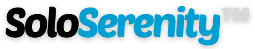 Logo of 'SoloSerenity' on a white background